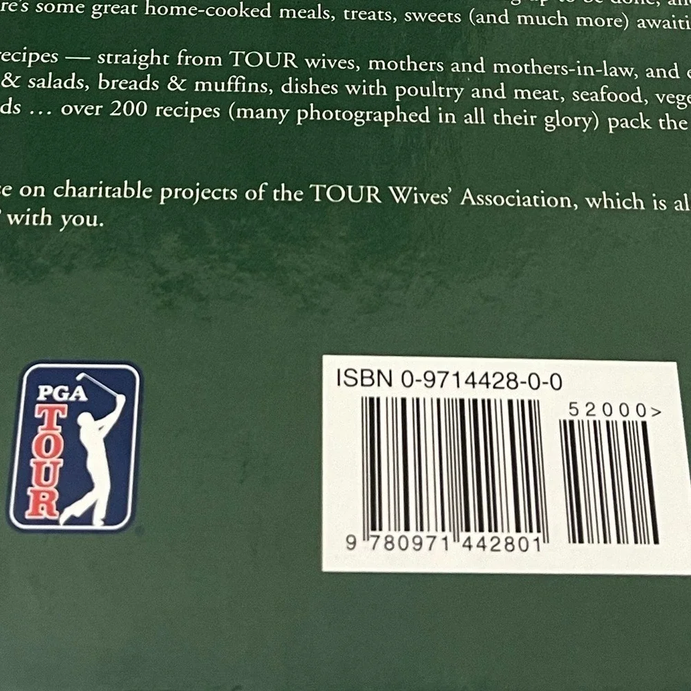 A Taste Of The Tour Cookbook PGA TOUR Wives Association Recipes Hardcover 2000